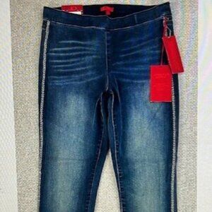 *NWT Jennifer Lopez Sculpt Jeggings - Embellished - Dk Blue Denim - Size 10